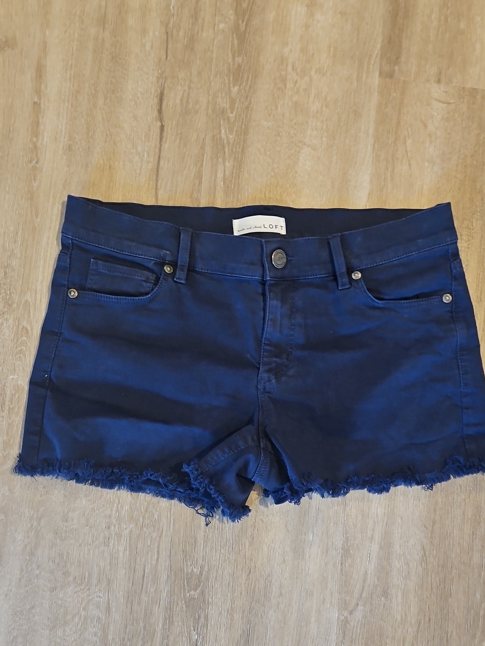 Loft Navy Denim Shorts Size 27  4